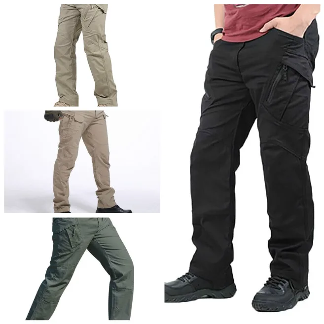Новые мужские рабочие карго длинные брюки с карманами свободные брюки MS88
