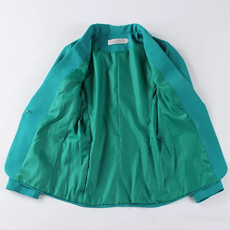 Professional women's suit pants two sets Autumn Slim Green Ms. Jacket Small Suit Female Office Workwear Female high quality