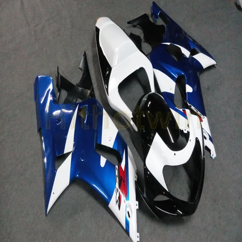 Капот мотоцикла на заказ для GSX-R600750 2001-2003 K1 ABS пластик обтекатель литья под давлением Синий Пламя - Цвет: H