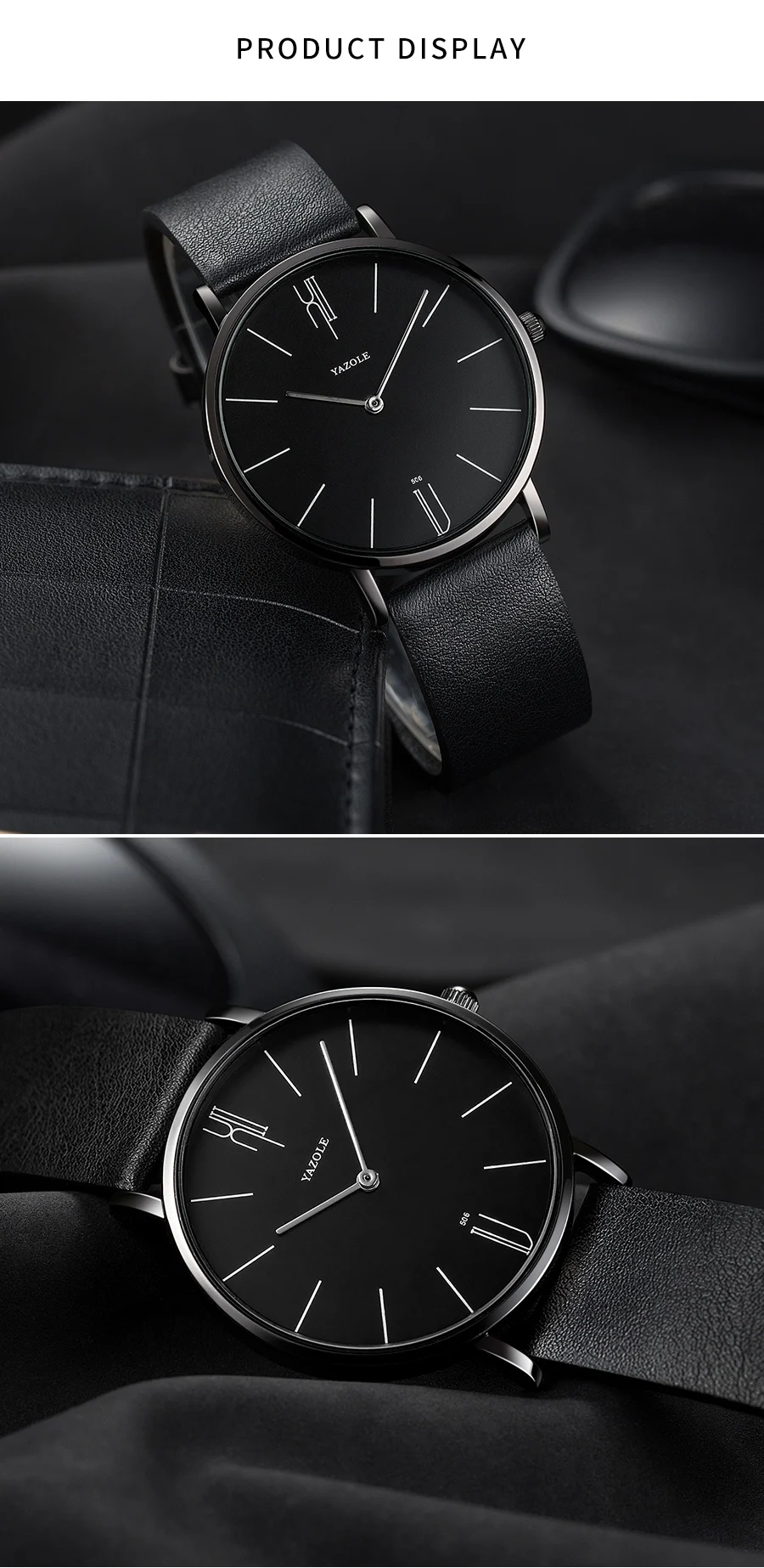 New Men's Watch Minimalist Modern Creative Quartz Watch For Men UltraThin Leather Casual Male Wristwatch Clock Relogio Masculino