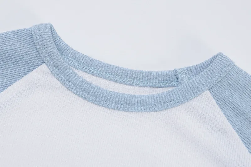 Popular Summer New Women's Stitching Color Sexy Navel Short-Sleeved T-shirt Women t shirt -LJ