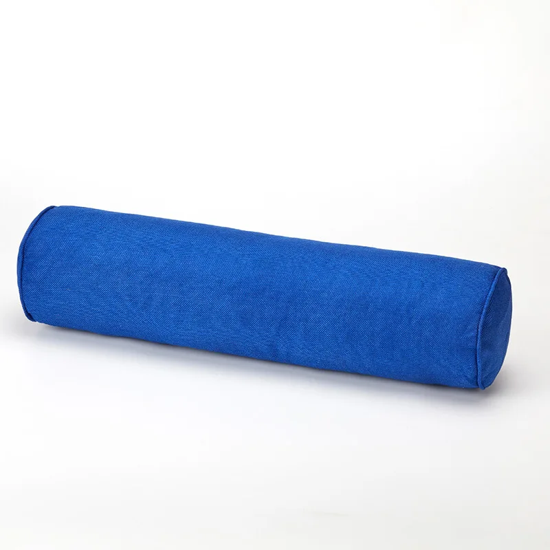 dark blue Однотонная Длинная Круглая Подушка для беременных, хлопок, лен, для шеи, подголовник, подушка для тела, кровать, кресло, автомобильное сиденье, спинка, Подушка для сна - Цвет: dark blue