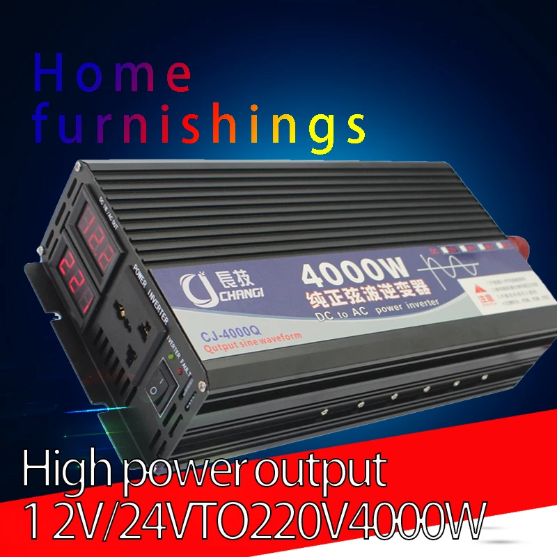 Инвертор 12 V/24 V 220 V/3000/4000 W Напряжение трансформатор с немодулированным