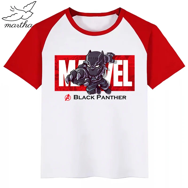Детская забавная футболка «Мстители Marvel», «Железный человек», «Капитан Америка», «Человек-паук», «Халк», детские топы с героями мультфильмов, Детская футболка, одежда для малышей - Цвет: RedI