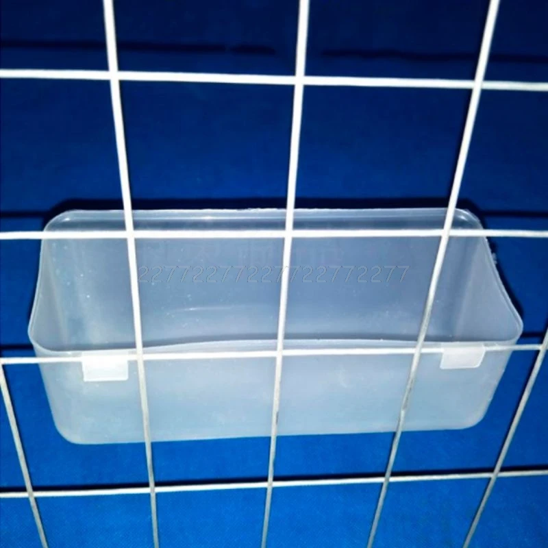 5pcs Pigeon Feeder Rectangle Feeding Device Drinking Food Water Plastic Bird Parrot Cage Cup Bowl O30 19 dropship
