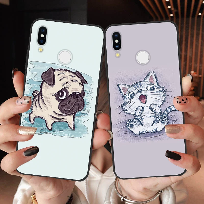 

3D Emboss Cover For Huawei Y9 Prime 2019 Y9 Y7 Y6 Pro 2019 Y7 Y5 Prime 2018 Nova 5 5i Pro 4 4e 3 2 Lite Capa Fashion Couple Case