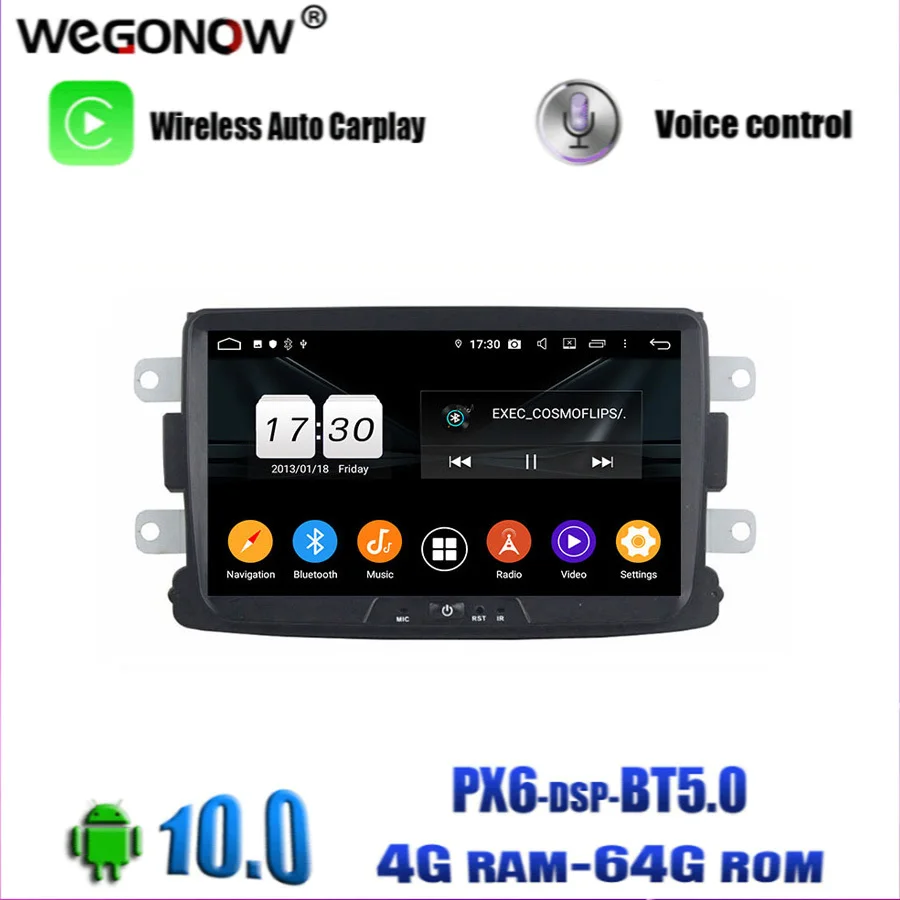 Автомобильный DVD плеер PX6 DSP HD Android 9 0 8 ядер 64 Гб ПЗУ GPS навигация карта RDS радио Wi Fi