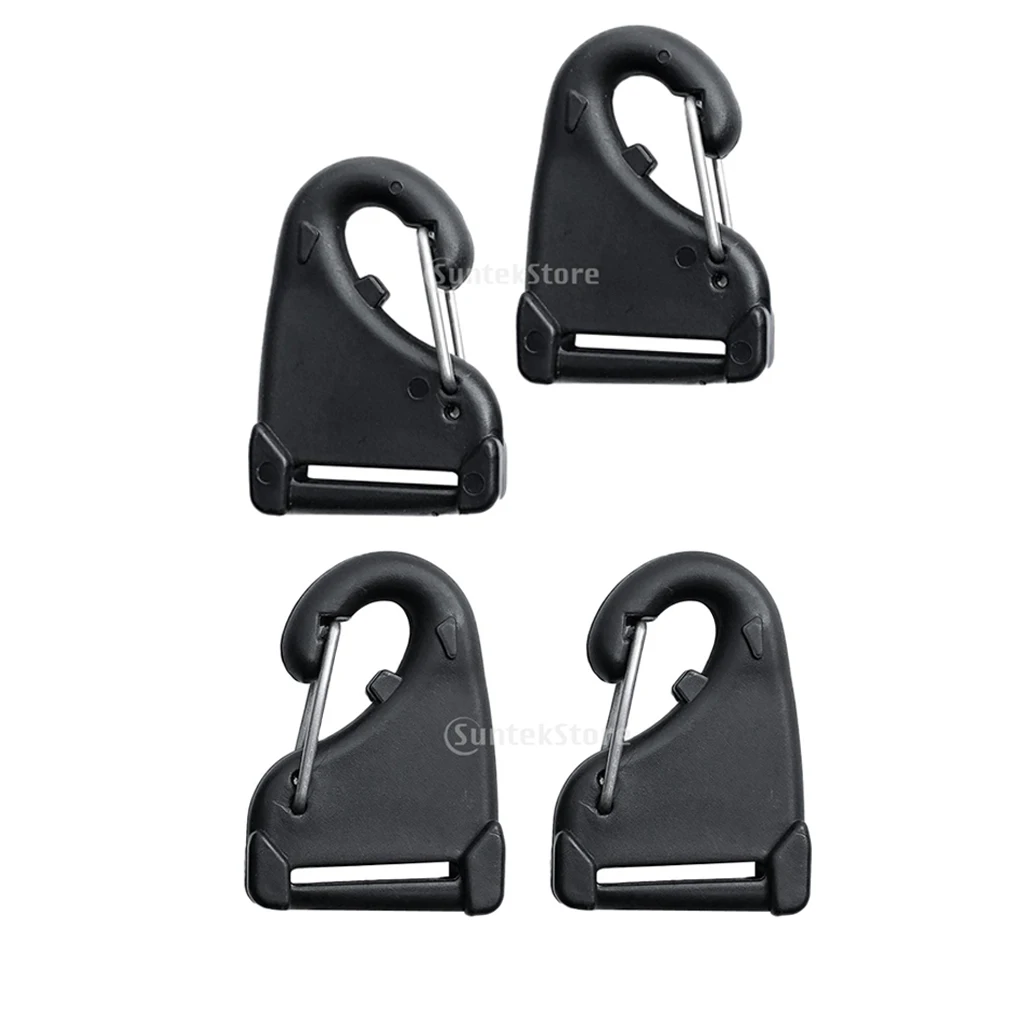 4 Pcs Nylon Outdoor Belt Carabiner Key Holder Hooks Strap Clips