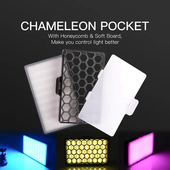 

Studio Video CHAMELEON POCKET RGB LED Panel Light with App Control 37 RGB Effect 3000-6500K