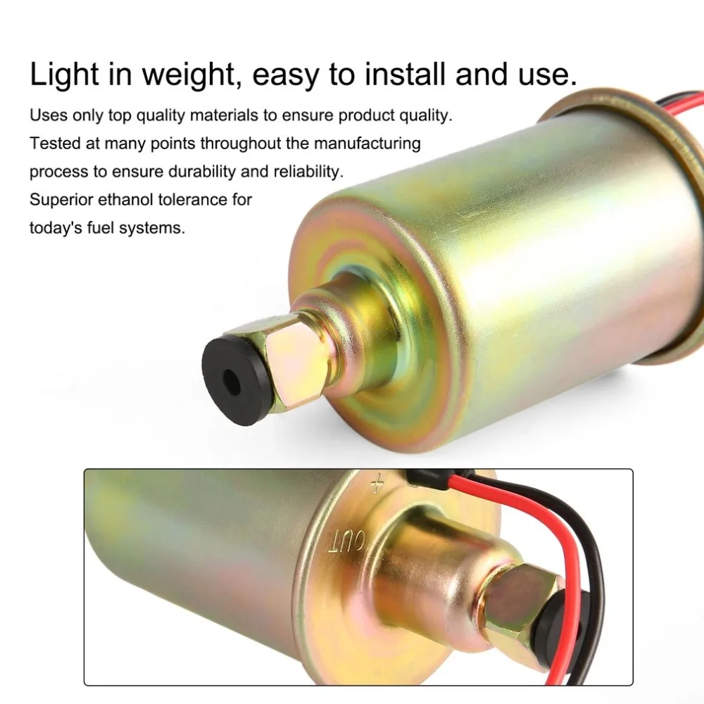 E8012S Портативный бензин 12V низшее Давление Электронный Топливный насос для перекачки масла оснащены полным фитинги Лидер продаж