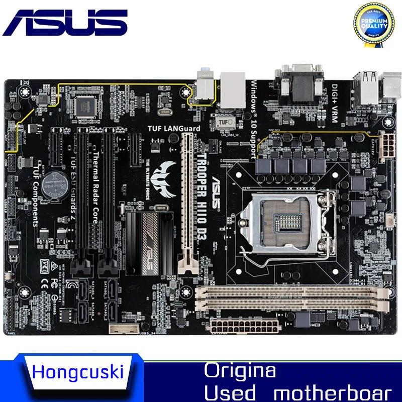 

Для ASUS TROOPER H110 D3 б/у оригинальная материнская плата сокет LGA 1151 DDR3 H110 настольная материнская плата