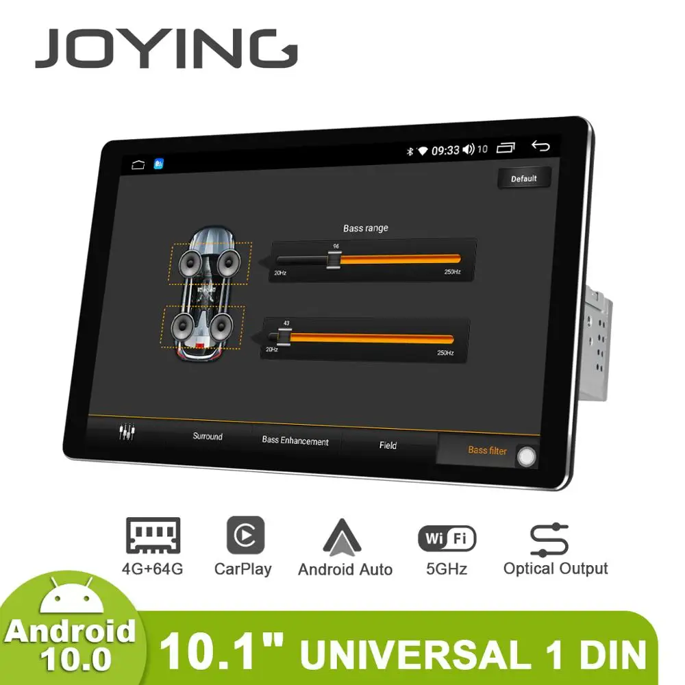 Universal Multimedia GPS Android 10 Car Stereo 10 inch Auto Radio 1 Din 1280*800 With Ultrathin Screen 5GHz WIFI Optical Output