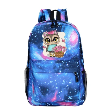 

Mochila Bookbag Small Backpack Owl Kawaii Backpack Women Plecak School Bags for Teenage Girls Boys Galaxy Cute Backpack Kids