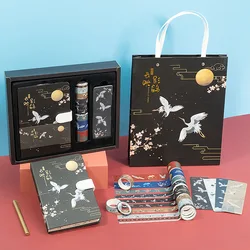 Carnet de notes et journaux pour étudiants, ensemble de papeterie, joli carnet de voyage, Style chinois 