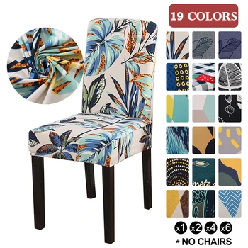 

1pc Spandex Chair Cover Furniture Protector Stretch Elastic Chair Covers For Dining Room 2021 New Hotel Home Spandex Slipcovers