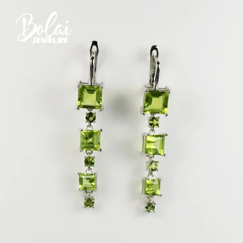 激安 Bolaijewelry、 2020 新手作りペリドットイヤリング、 925 スターリングシルバー、はあらゆる機会のための適切な着用する繊細なジュエリー
