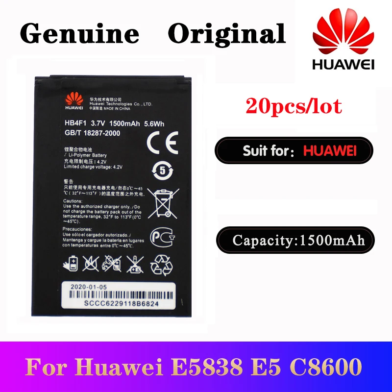 20pcs/lot Genuine HB4F1 BatteryFor Huawei U8220 U8230 E5830 E5838 E5 C8600 T-Mobile Pulse E585 Ascend M860 U8800 C8800 U8520 | Мобильные