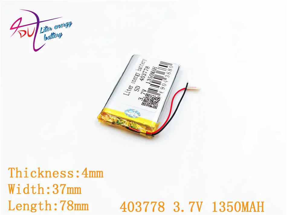 3,7 V 1350mAh 403778 403580 литий-полимерный Li-Po Li ion Перезаряжаемые Батарея для Mp3 MP4 MP5 gps Мобильный bluetooth
