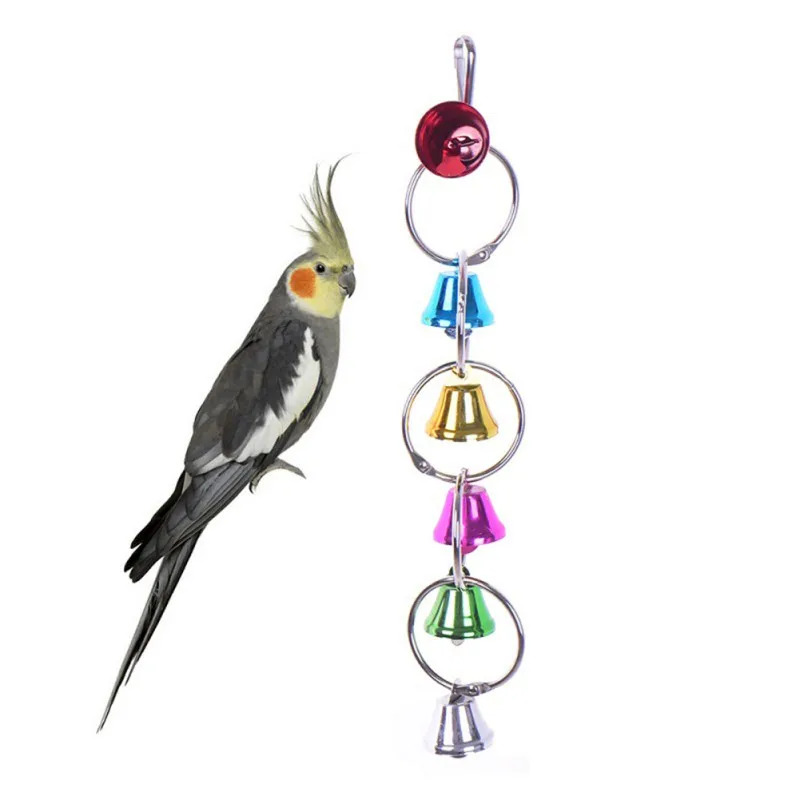 Hanging Bell Bird Toys Birdcage Squirrel Hamster Parakeet Parrot Cage Toys For Parrots Small Birds Supplies