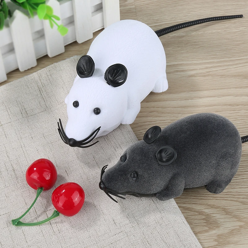 Plush Mouse Mechanical Motion Rat Wireless Remote Electronic Rat Kitten Novelty Funny Pet Supplies Pets Gift Cat Toys Cat Puppyt