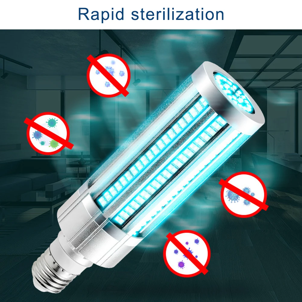 

60W UV Ozone Germicidal Lamp E27 LED UVC Light Bulb Disinfection Lamp Sterilizer For Home Clean Air Kill Bacteria Mites