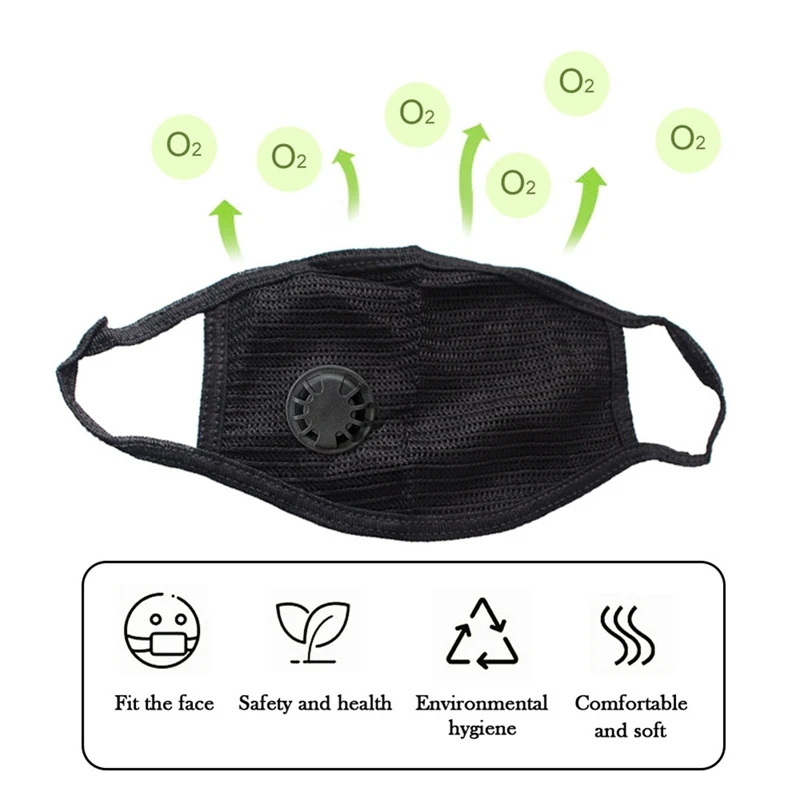 

Hot Men Women Anti Dust Mask Anti PM2.5 Pollution Face Mouth Respirator Breathable Mask Filter Mouth Cover With Valve Gasket