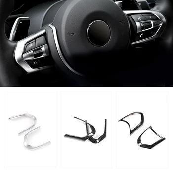 

For BMW 1 3 4 5 6 Series F30 F10 F20 F32 F12 X5 X6 F15 F16 M Sport Carbon Texture Steering Wheel Panel Switch Button Cover Trim