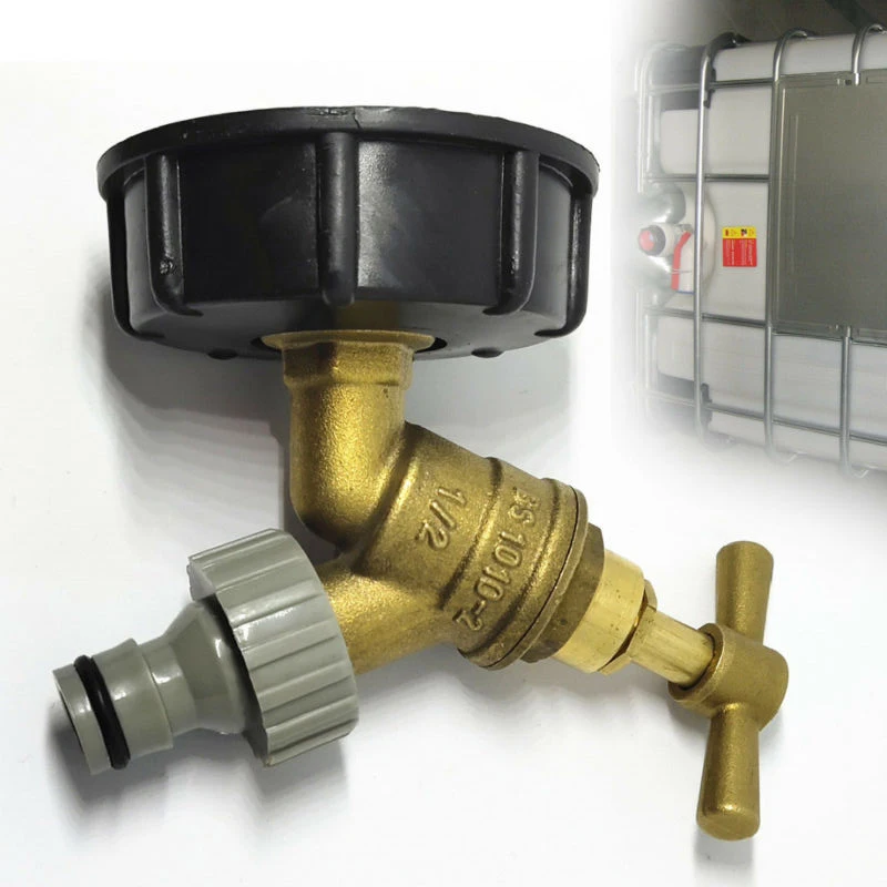 1* резервуар кран соединитель 1/" оснастки шланг воды стык хранения топлива IBC латунный ниппель
