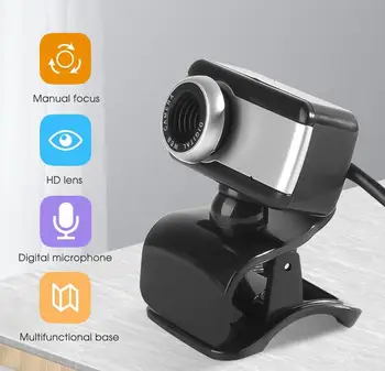 

HD Web Cam 5MP USB Computer Camera 640x480 Rotatable Base Clip Webcam With Microphone For Desktop Video Conference Skype