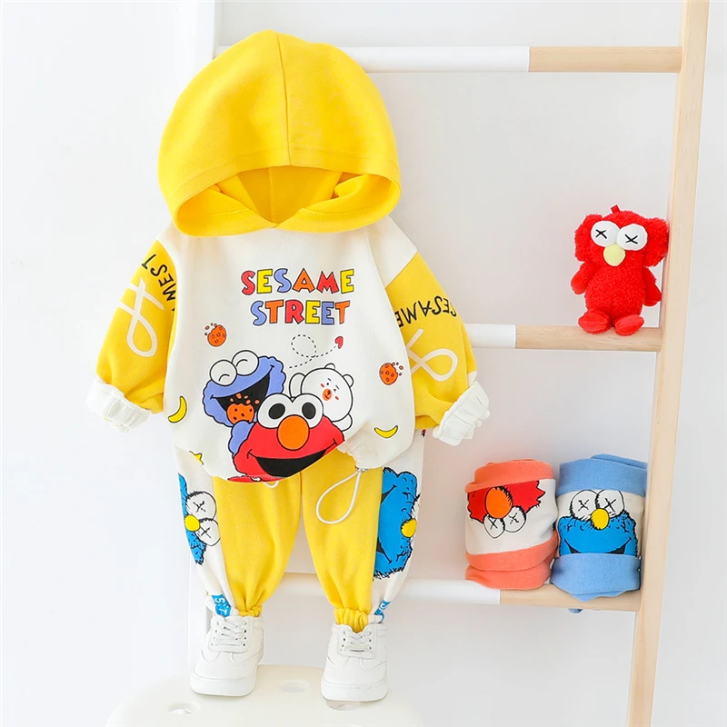 HYLKIDHUOSE Toddler Inafnt Spring Clothing Sets Baby Girls Boys Clothes Outfit Kids Children Hooded Cartoon T Shirt Pants | Детская