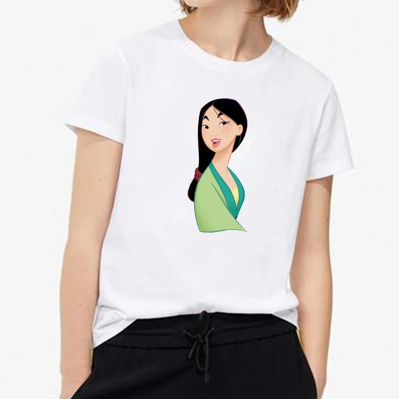 Lus Los Mulan, женская футболка с мультяшным принтом, футболка с коротким рукавом, Harajuku, Винтажная футболка, уличная одежда, лето, Vogue