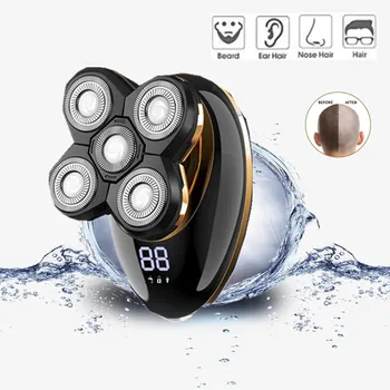 

TFLYSHAVE 5 in 1 USB Rechargeable Men electric shaver 5 Floating Heads Shaver Hair Clipper Hair Trimmer Shaving Beard Waterproof