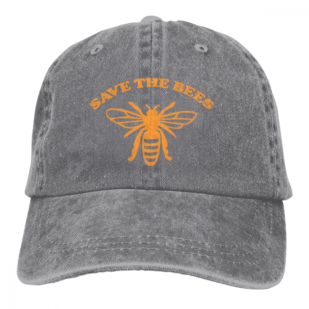 Save The Bee Casquette черные унисекс Мужские Женские джинсовые бейсболка с ремешком кепки регулируемые Гольф папа шляпа