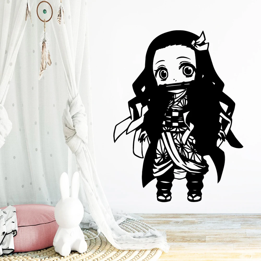 Beauty Demon Slayer Wall Decal Art Vinyl Stickers For Baby s Rooms Wall 