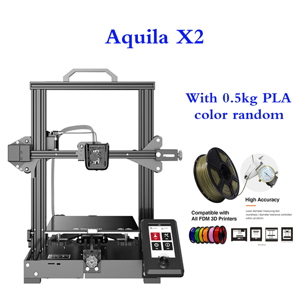 Voxelab Aquila X2 3d Printer Kit High Precision Impresora 3d Filament Detect Out Remind Ultrabase Heating Bed Ender 3 V2 Upgrade best 3d printer 3D Printers