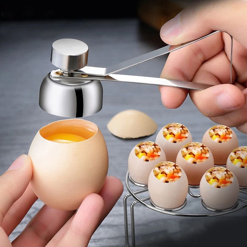 Stainless Steel Egg Scissors Egg Topper Cutter Shell Opener Stainless Steel Boiled Raw Open Creative Kitchen Tools egg shell opener egg opener egg shell scissors