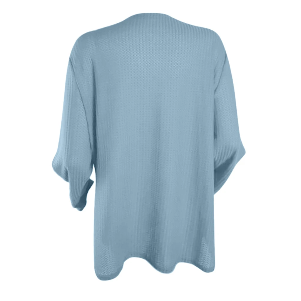 JAYCOSIN Chiffon Blouse Womens Casual Long Sleeve Autumn Knot Waffle Knit Tunic Blouse Cute Shirts Tops Winner Girl Lady 729