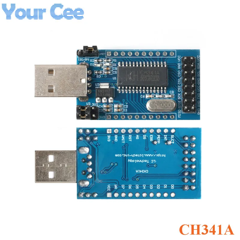 Программатор CH341A с USB для UART IIC SPI I2C Конвертор параллельными портами модуль