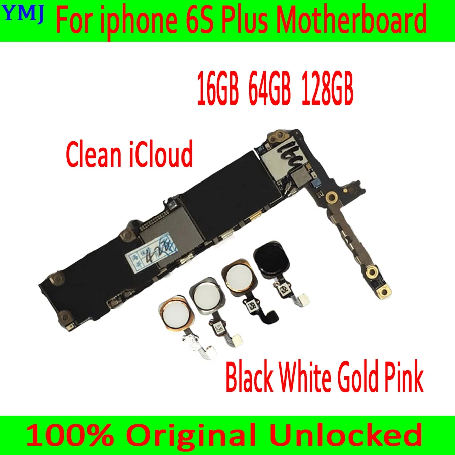 Оригинальная разблокированная материнская плата для iphone 6S Plus с бесплатным iCloud