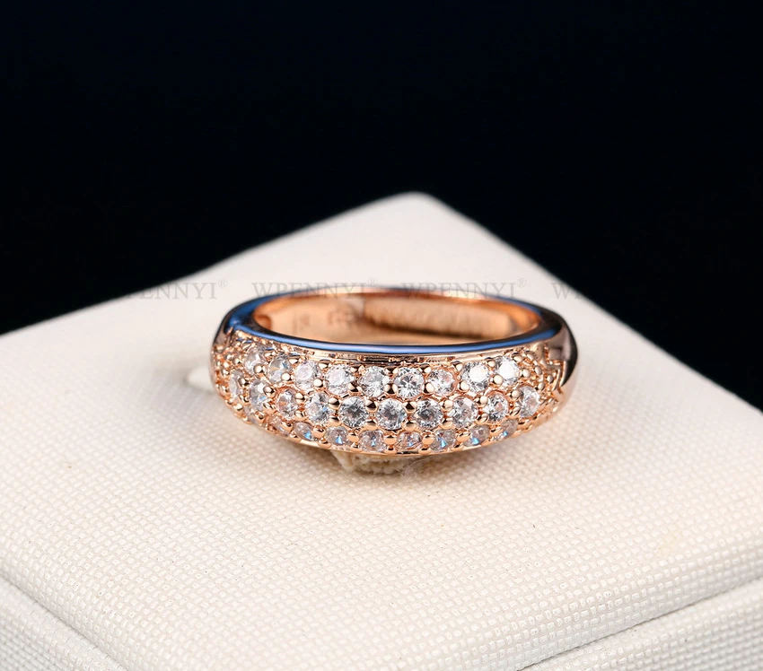 Сверкающее кубическое циркониевое классическое 3 ряда полностью проложенное