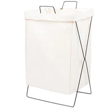 

Laundry Hamper Large Organizer Foldable Drity Laundry Basket Hamper Kids Iron Frame Canvas Bathroom Storage Toy Laundry Basket
