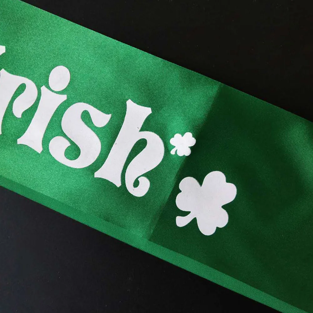 День Святого Патрика Kiss Me I'm Irish с принтом в виде букв; сатиновый пояс; праздничный декор; вечерние обертки для дня рождения