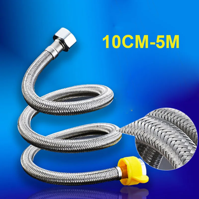 

LEDFRE 304 Stainless Steel Basin&Toilet Water Plumbing Hose Bathroom EPDM Heater Flexible Connect Pipes Flexible Tube LF15001D