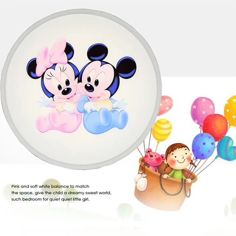 Lâmpada do Teto dos Desenhos Meninos e Meninas Proteção para os Olhos Lâmpada de Controle Moda Moderna Crianças Animados Quarto Lâmpadas Redonda Linda Remoto Led 3 Moda moderna led crianças lâmpada do teto