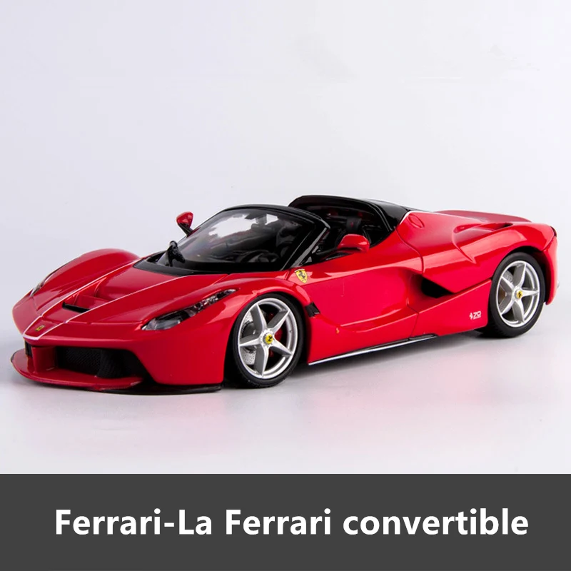 Bburago 1:24 Ferrari 458, красная модель автомобиля, литая под давлением металлическая модель, детская игрушка, подарок бойфренду, коллекция автомобилей из искусственного сплава - Цвет: LA Ferrari