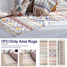 Гобелен для спальни, современный этнический стиль, хлопок, лен, геометрический Коврик для двери, коврик с кисточками, украшение для дома, коврик для гостиной