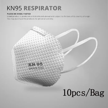 

10 Pcs PM2.5 KN95 Face Masks Dust Respirator Protection Mouth Caps Adaptable Against Protective Pollution Breathable Mask Filter
