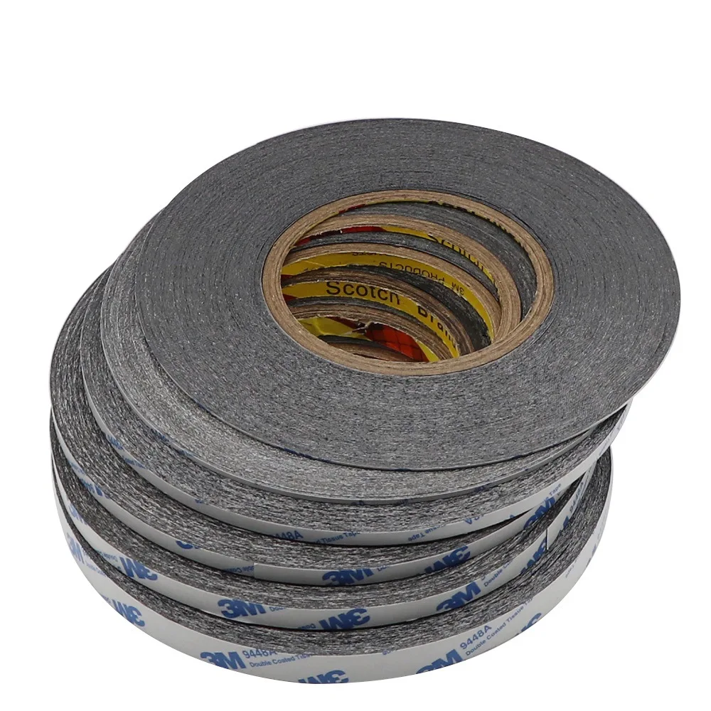 1MM 50meters Black Brand New 3M Sticker Double Side Adhesive Tape Fix For Cellphone Touch Screen LCD afbeelding