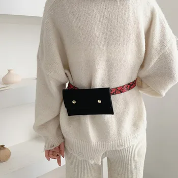 

Fashion Women Solid Waist Packs Color Suede Hasp Messenger Bag Chest Bag Waist Bag Phone Bag Female Waist Packs #113