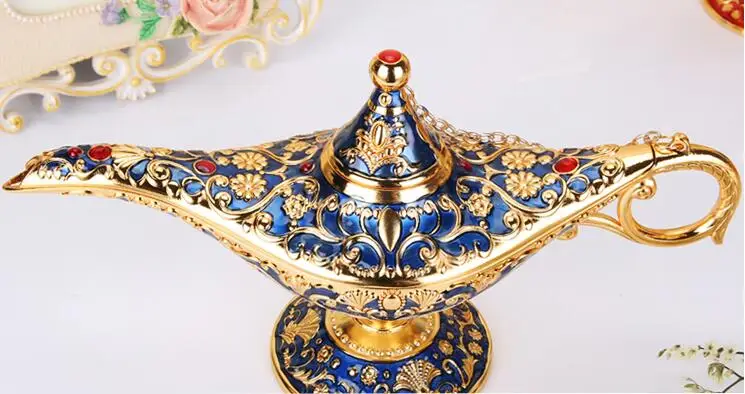 Хороший Alad Din лампа чайник около 22 см Большой арабский желая части Ретро Aladin стиль украшения дома стиль ремесло Ornamen